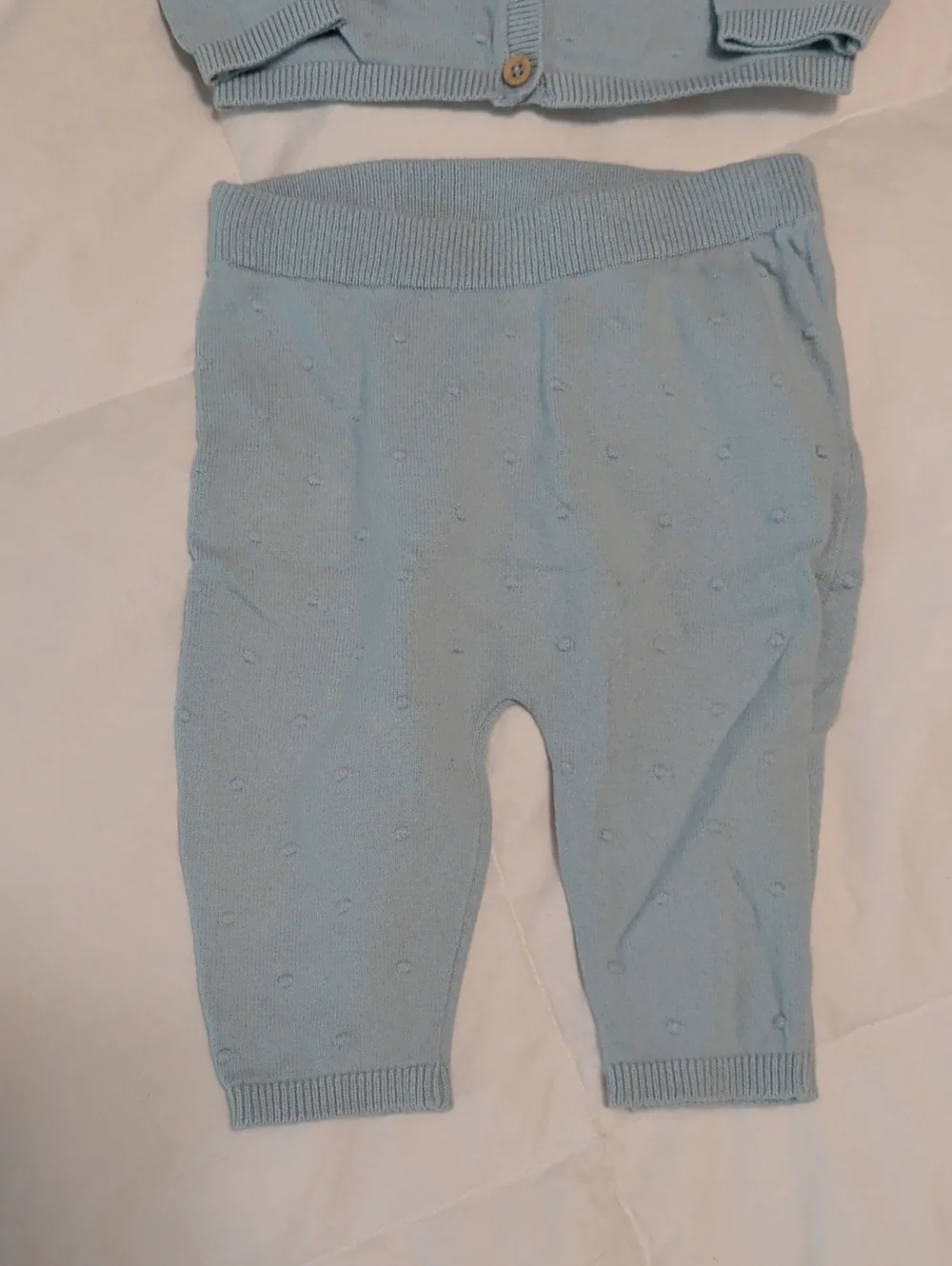 Carter's Light Blue Knit Cardigan & Leggings Set